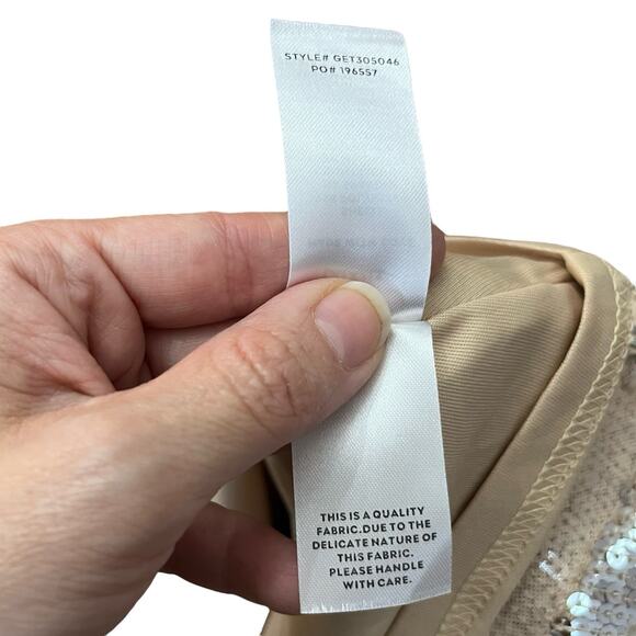 Lulus Perfectly Glowing Sequin Feather Tank Top XS Cropped Holiday Concert - Picture 8 of 11